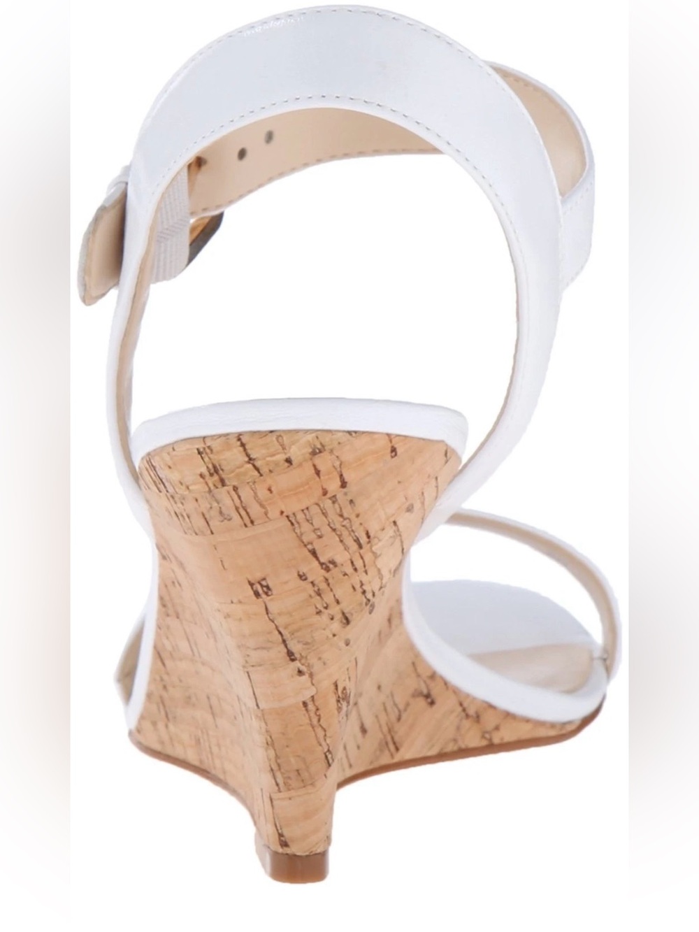 Nine West Kiani White Cork Wedge Sandals - Picture 5 of 9